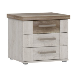 Szafka nocna Duro DURK031 50 cm pinia biała/dąb antyczny