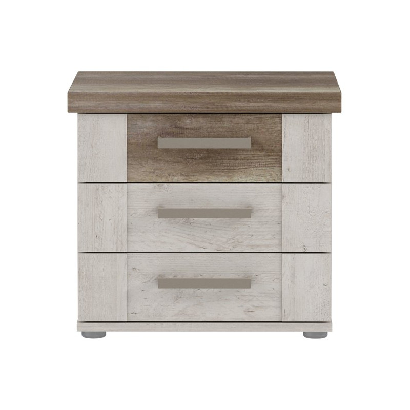 Szafka nocna Duro DURK031 50 cm pinia biała/dąb antyczny