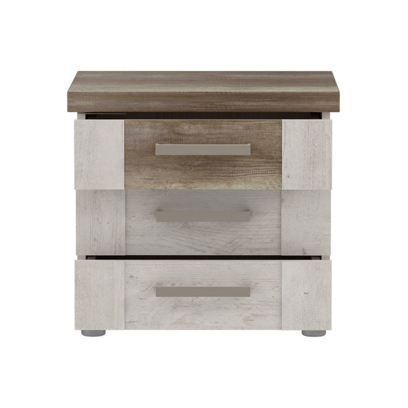 Szafka nocna Duro DURK031 50 cm pinia biała/dąb antyczny