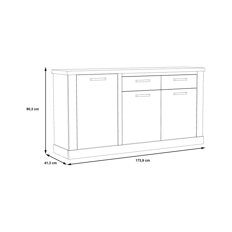 Duro DURK233 – pojemna komoda 140 cm do salonu