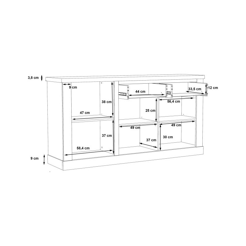 Duro DURK233 – pojemna komoda 140 cm do salonu