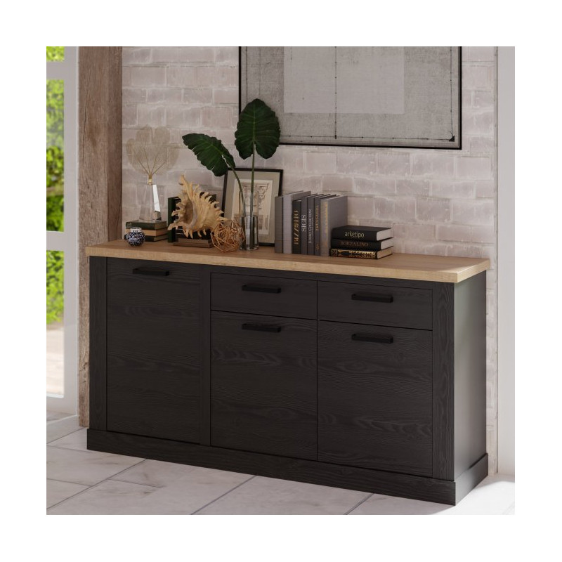 Duro DURK233 dąb cabezone – pojemna komoda 140 cm do salonu