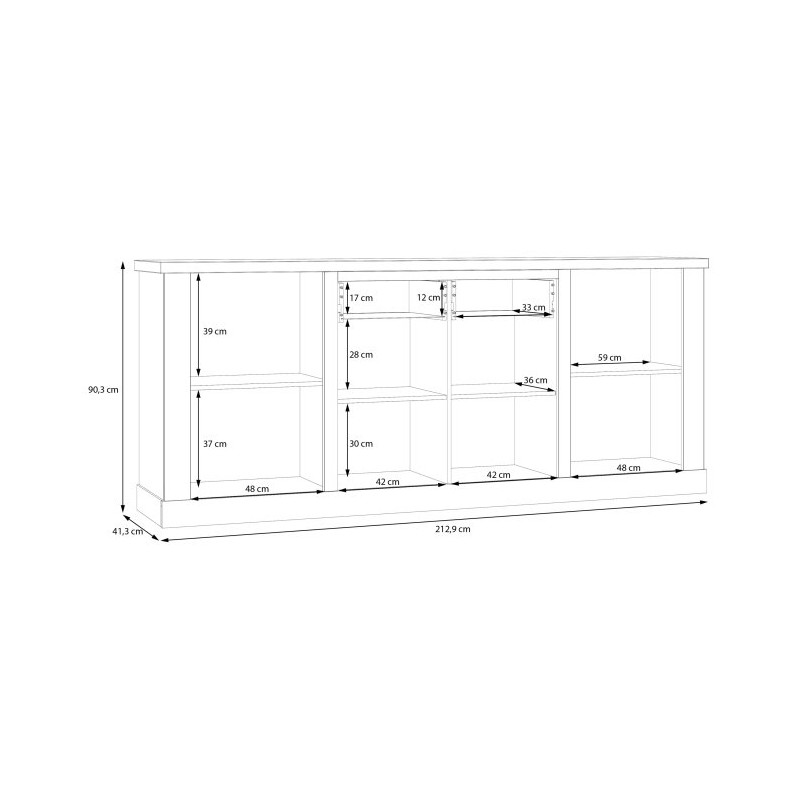 Duro DURK241 – duża komoda 220 cm do salonu