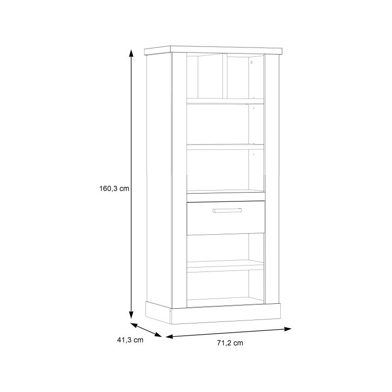 Duro DURR511 – niski regał z szufladą do salonu