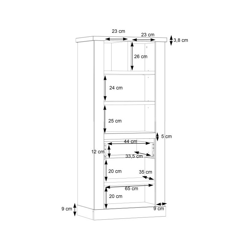 Duro DURR511 – niski regał z szufladą do salonu