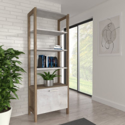 Duro DURR716 Meble Forte – wysoki regał z szufladą