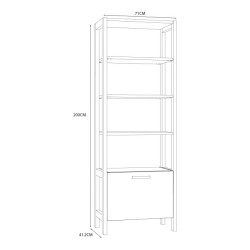 Duro DURR716 Meble Forte – wysoki regał z szufladą