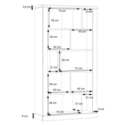 Duro DURR621 – asymetryczny regał do nowoczesnych wnętrz