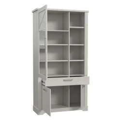 Witryna ROCKHAMPTON 110 cm Pinia Biała – elegancja do salonu