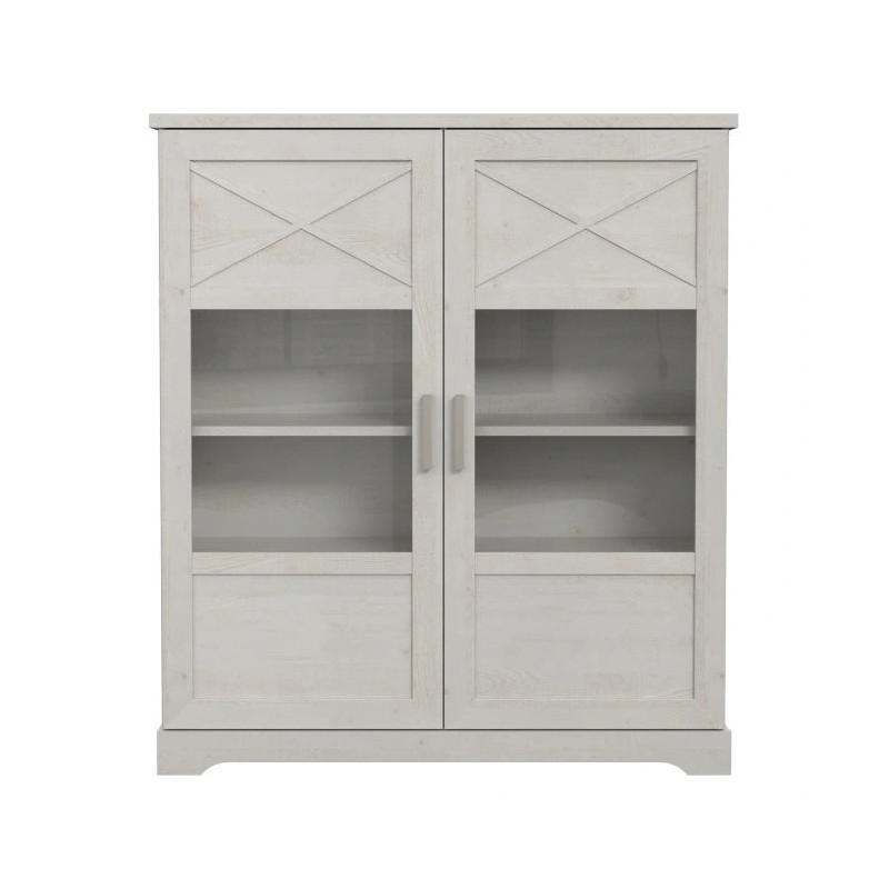 Witryna 130cm Rockhampton RHPV521-D43 Pinia Biała Meble Forte