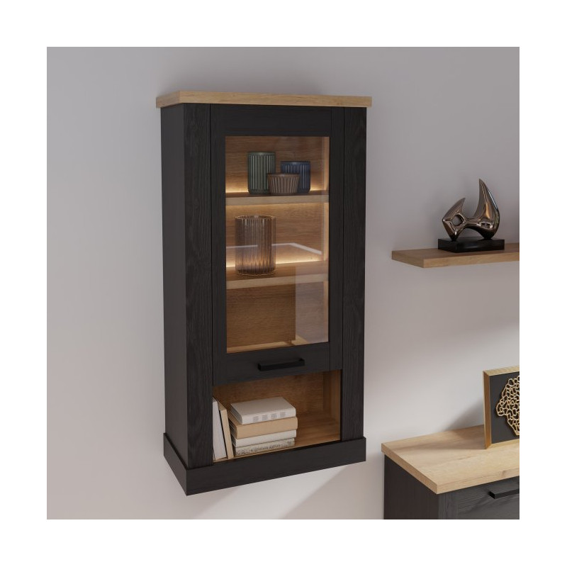 Duro DURH111 – wisząca witryna 70 cm dąb riviera/dąb cabezone