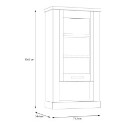 Duro DURH111 – wisząca witryna 70 cm dąb riviera/dąb cabezone