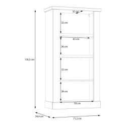 Duro DURH111 – wisząca witryna 70 cm dąb riviera/dąb cabezone