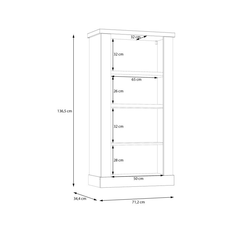 Duro DURH111 – wisząca witryna 70 cm dąb riviera/dąb cabezone
