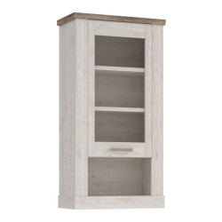 Duro DURH111 – wisząca witryna 70 cm pinia biała/dąb antyczny