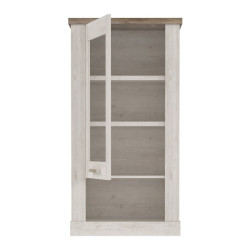 Duro DURH111 – wisząca witryna 70 cm pinia biała/dąb antyczny