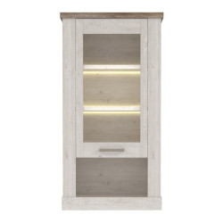 Duro DURH111 – wisząca witryna 70 cm pinia biała/dąb antyczny