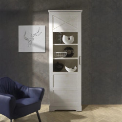 Wąska witryna ROCKHAMPTON Pinia Biała – styl i funkcjonalność