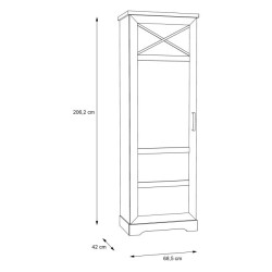 Wąska witryna ROCKHAMPTON Pinia Biała – styl i funkcjonalność