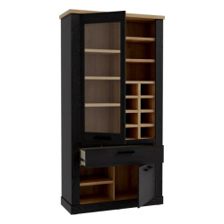 Duża witryna z szufladą Duro Meble Forte | dąb riviera/dąb cabezone