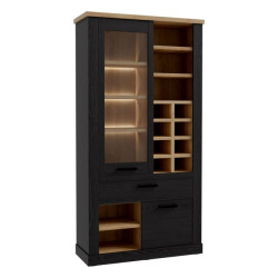 Duża witryna z szufladą Duro Meble Forte | dąb riviera/dąb cabezone