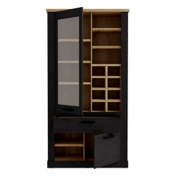 Duża witryna z szufladą Duro Meble Forte | dąb riviera/dąb cabezone