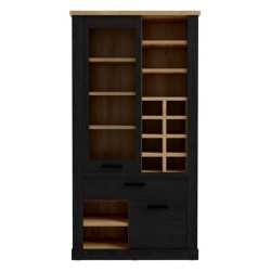 Duża witryna z szufladą Duro Meble Forte | dąb riviera/dąb cabezone