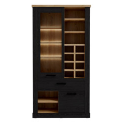 Duża witryna z szufladą Duro Meble Forte | dąb riviera/dąb cabezone