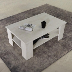 Stolik kawowy z półką Rockhampton ERXT501-D43 Pinia Biała Meble Forte