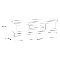 Szafka RTV Rockhampton RHPT131-D43 Pinia Biała Meble Forte
