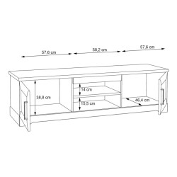 Szafka RTV Rockhampton RHPT131-D43 Pinia Biała Meble Forte
