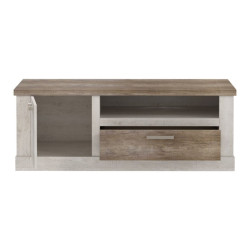 Szafka RTV 140 cm Duro DURT221L – pinia biała/dąb antyczny