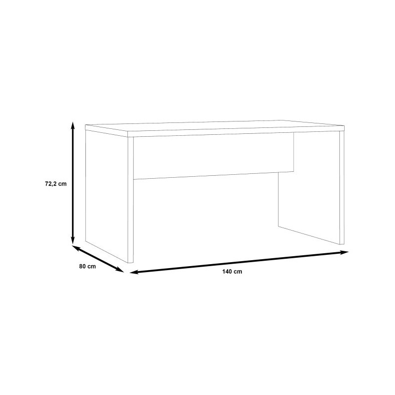 Biurko Duro DURB202 140x80 cm – nowoczesne i funkcjonalne