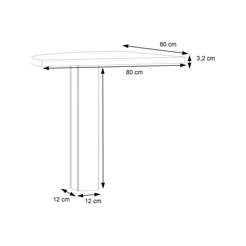 Element łączący do biurka 90° Duro | Meble Forte