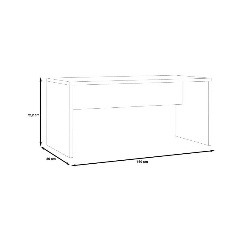 Biurko Duro DURB201 160x80 cm – nowoczesne i funkcjonalne