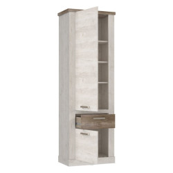 Szafa z szufladą 70 cm Duro DURS812 – pinia biała / dąb antyczny