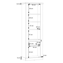 Szafa z szufladą 70 cm Duro DURS812 – pinia biała / dąb antyczny