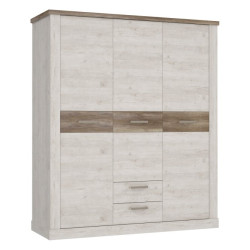 Szafa trzydrzwiowa 170 cm Duro DURS931 – pinia biała / dąb antyczny