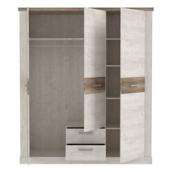 Szafa trzydrzwiowa 170 cm Duro DURS931 – pinia biała / dąb antyczny