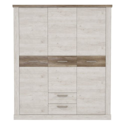 Szafa trzydrzwiowa 170 cm Duro DURS931 – pinia biała / dąb antyczny