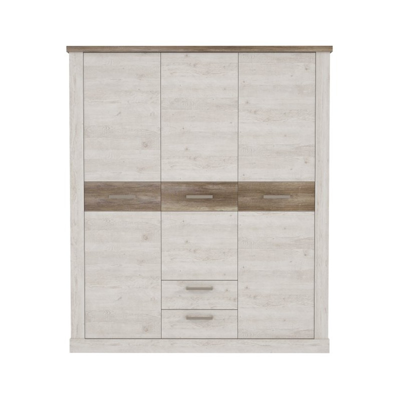 Szafa trzydrzwiowa 170 cm Duro DURS931 – pinia biała / dąb antyczny