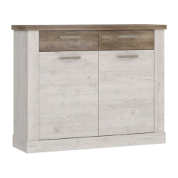 Szafka na buty Duro DURK222 120 cm – pinia biała / dąb antyczny