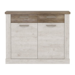 Szafka na buty Duro DURK222 120 cm – pinia biała / dąb antyczny