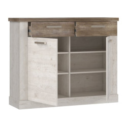 Szafka na buty Duro DURK222 120 cm – pinia biała / dąb antyczny