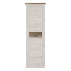 Szafa z szufladą 60 cm Duro DURS711  – pinia biała / dąb antyczny