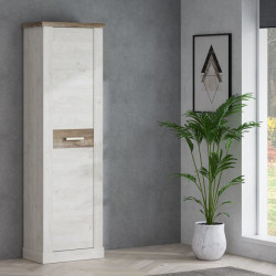 Szafa z szufladą 60 cm Duro DURS711  – pinia biała / dąb antyczny