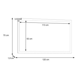 Lustro Duro DURD101 – Pinia Biała | nowoczesny design