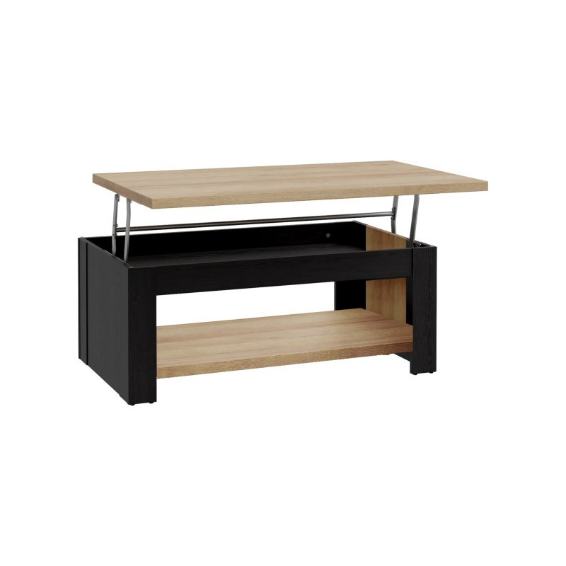 Stolik kawowy z podnoszonym blatem DURO dąb cabezone