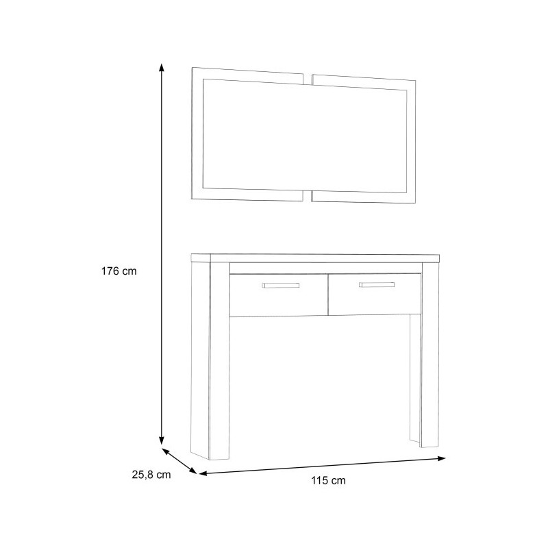 Wąska konsola Duro DURD05 – stylowy akcent do przedpokoju