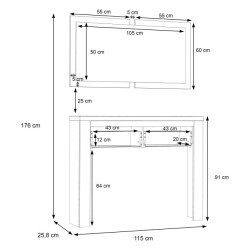 Wąska konsola Duro DURD05 – stylowy akcent do przedpokoju